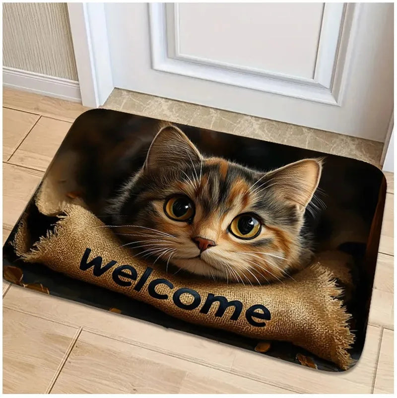 VIKAMA Cute Animal Welcome Non-Slip Doormat