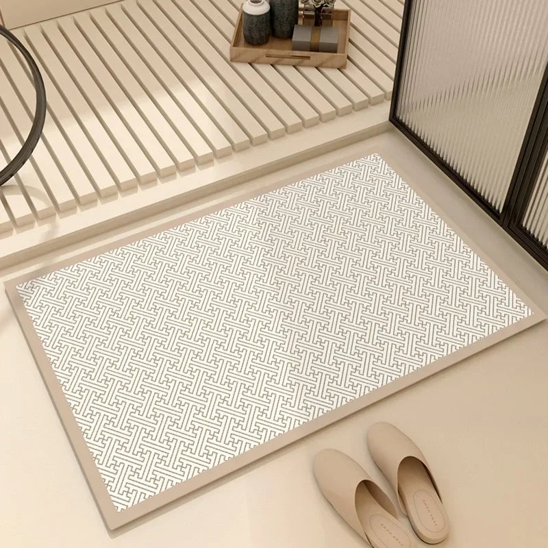 French Diatom Mud Bathroom Non-Slip Floor Mat