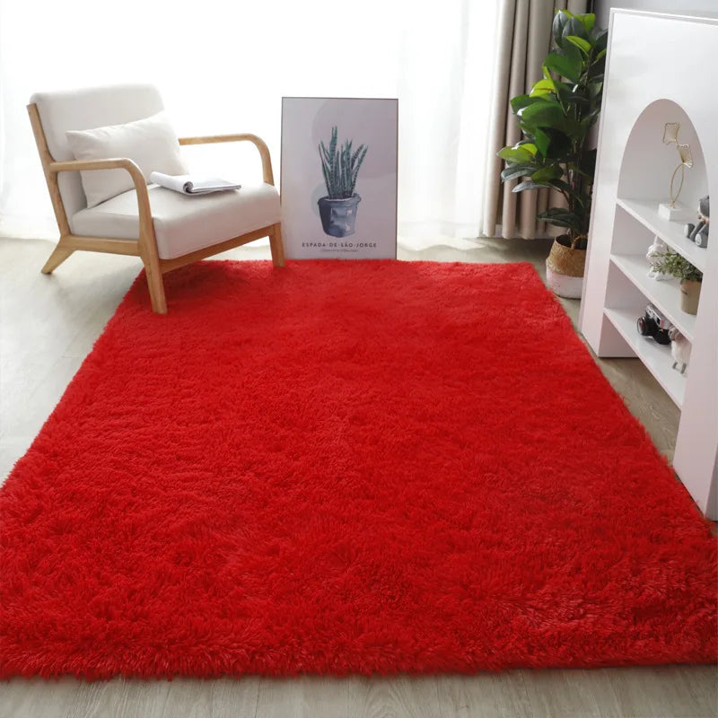 VIKAMA Scandinavian Wool Rug Soft Washable Living Room Bedroom Office Kids Carpet Home Decor