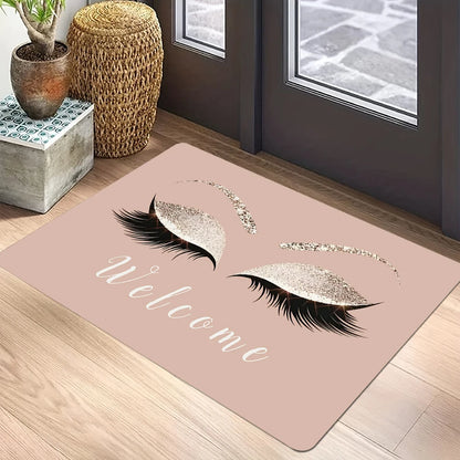 Eyelash Print Non-Slip Floor Mat