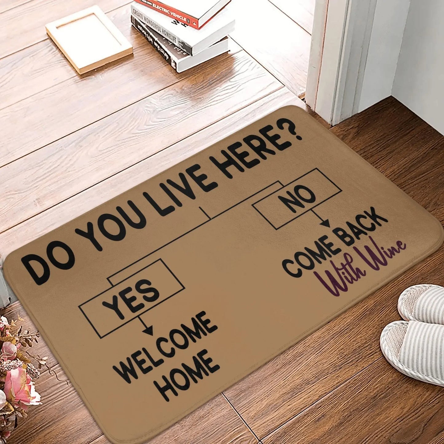 Funny Wine Beer Slogan Doormat