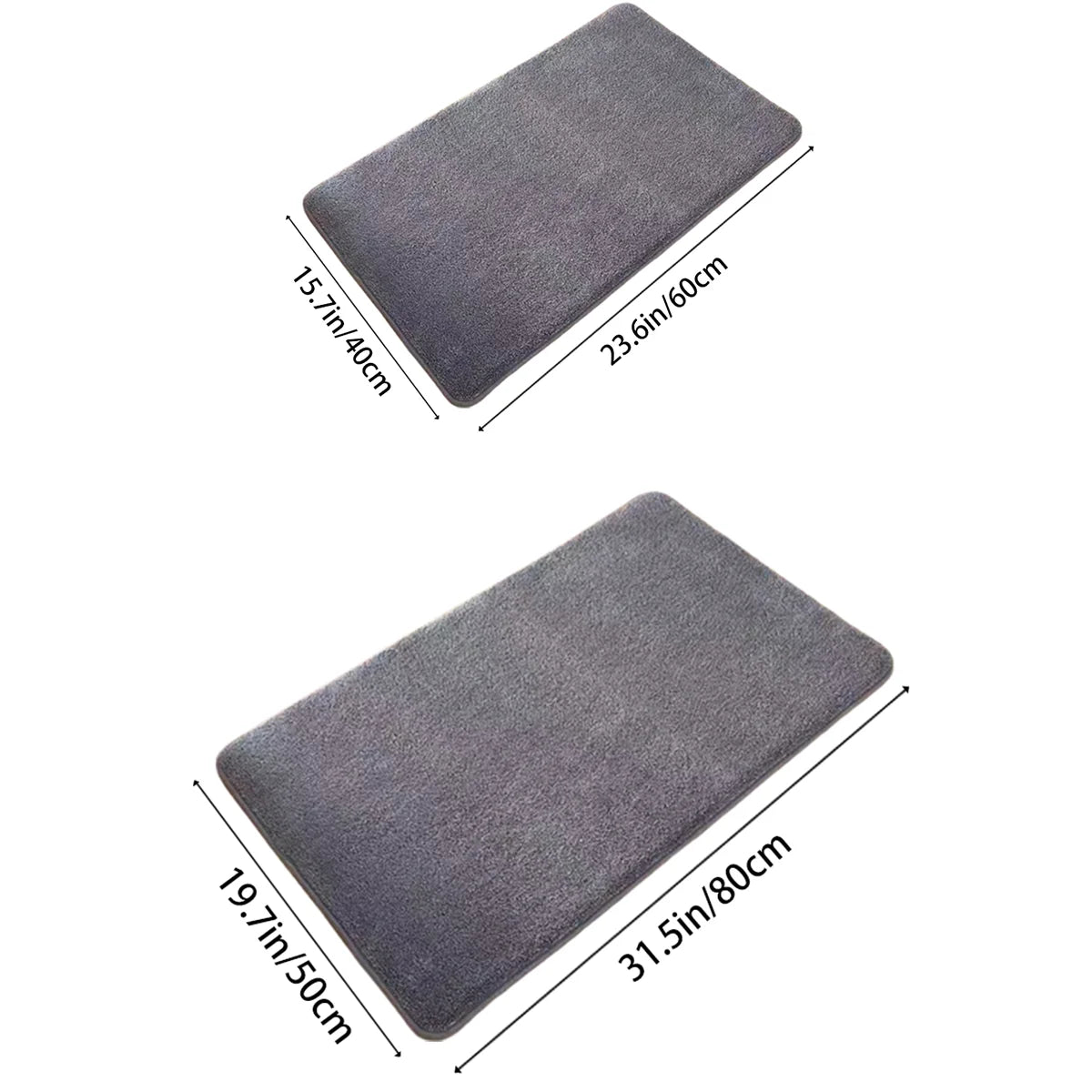 Super Absorbent Coral Velvet Bathroom Floor Mat Non-Slip Bath Door Mat
