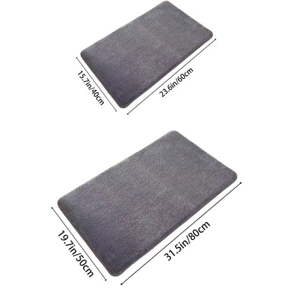 Super Absorbent Coral Velvet Bathroom Floor Mat Non-Slip Bath Door Mat