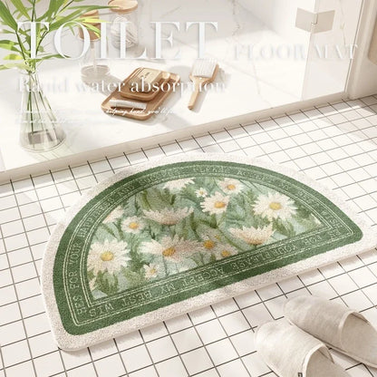 VIKAMA Floral Plush Entrance Doormat