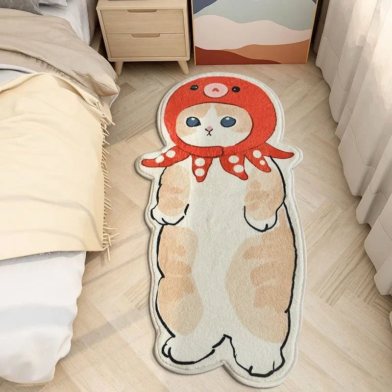 Cartoon Cute Cat Floor Mat Soft Absorbent Bedroom Living Room Bedside Carpet MS22 YJ