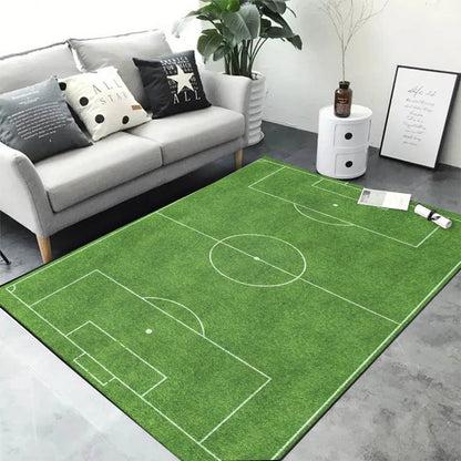 Basketball Football Field Sports Area Rug