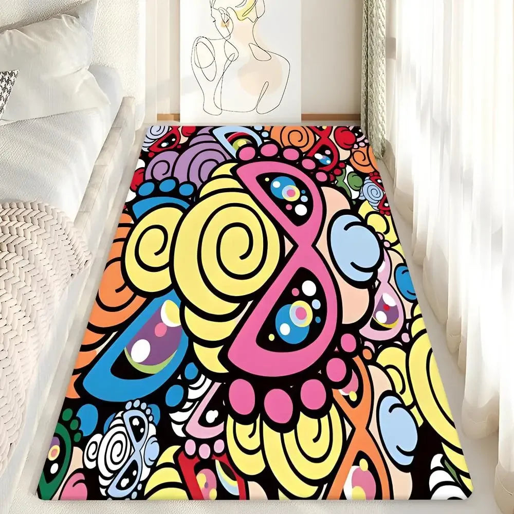 VIKAMA Washable Non-Slip Kids Room Rug