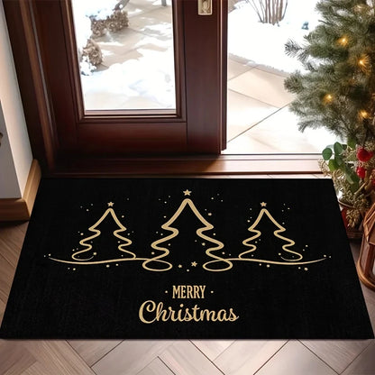 Cartoon Santa Christmas Door Mat