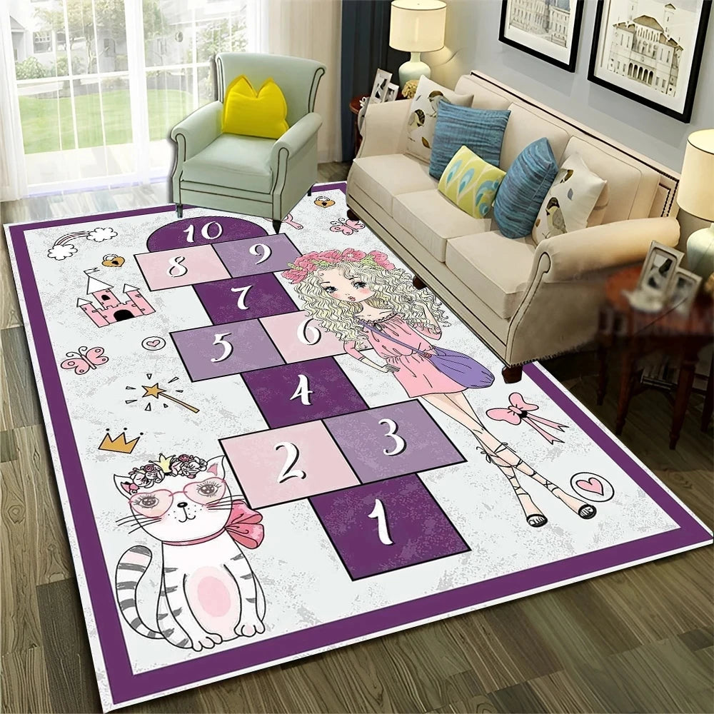 Kids Cartoon Game Non-Slip Floor Mat