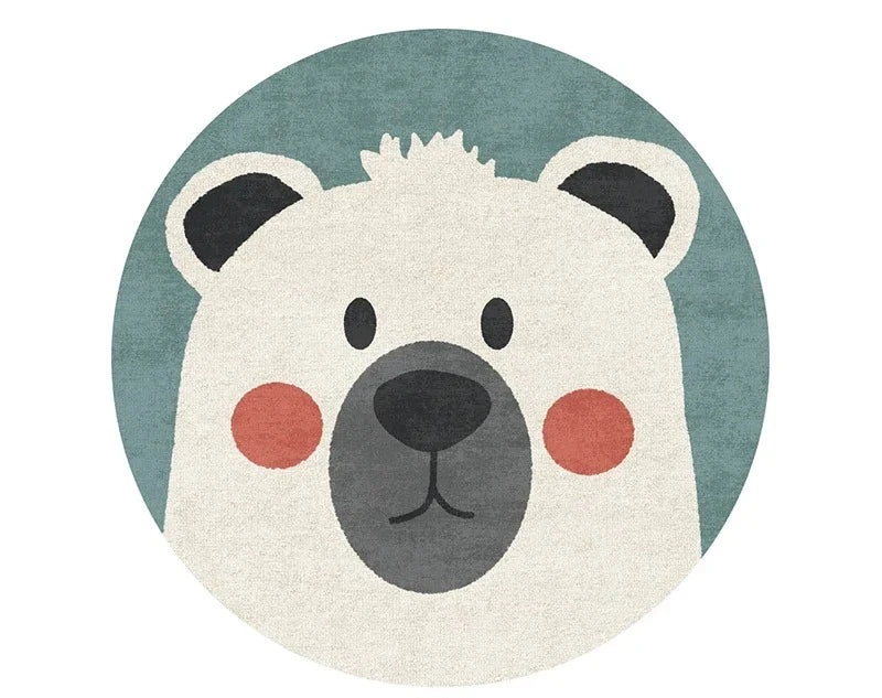 Cartoon Cute Round Non-Slip Area Rug