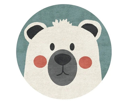 Cartoon Cute Round Non-Slip Area Rug