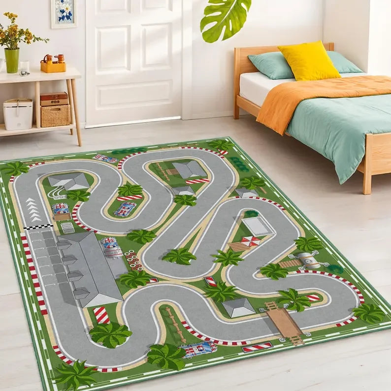 Racing Track Kids Soft Play Mat