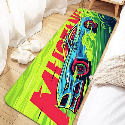 VIKAMA Racing Pattern Non-Slip Soft Area Rug