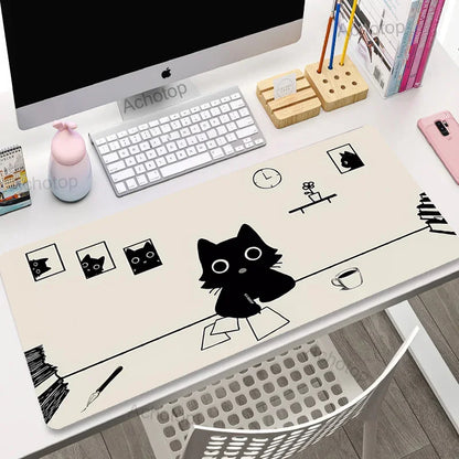 Cute Anime Cat Extended Gaming Desk Mat
