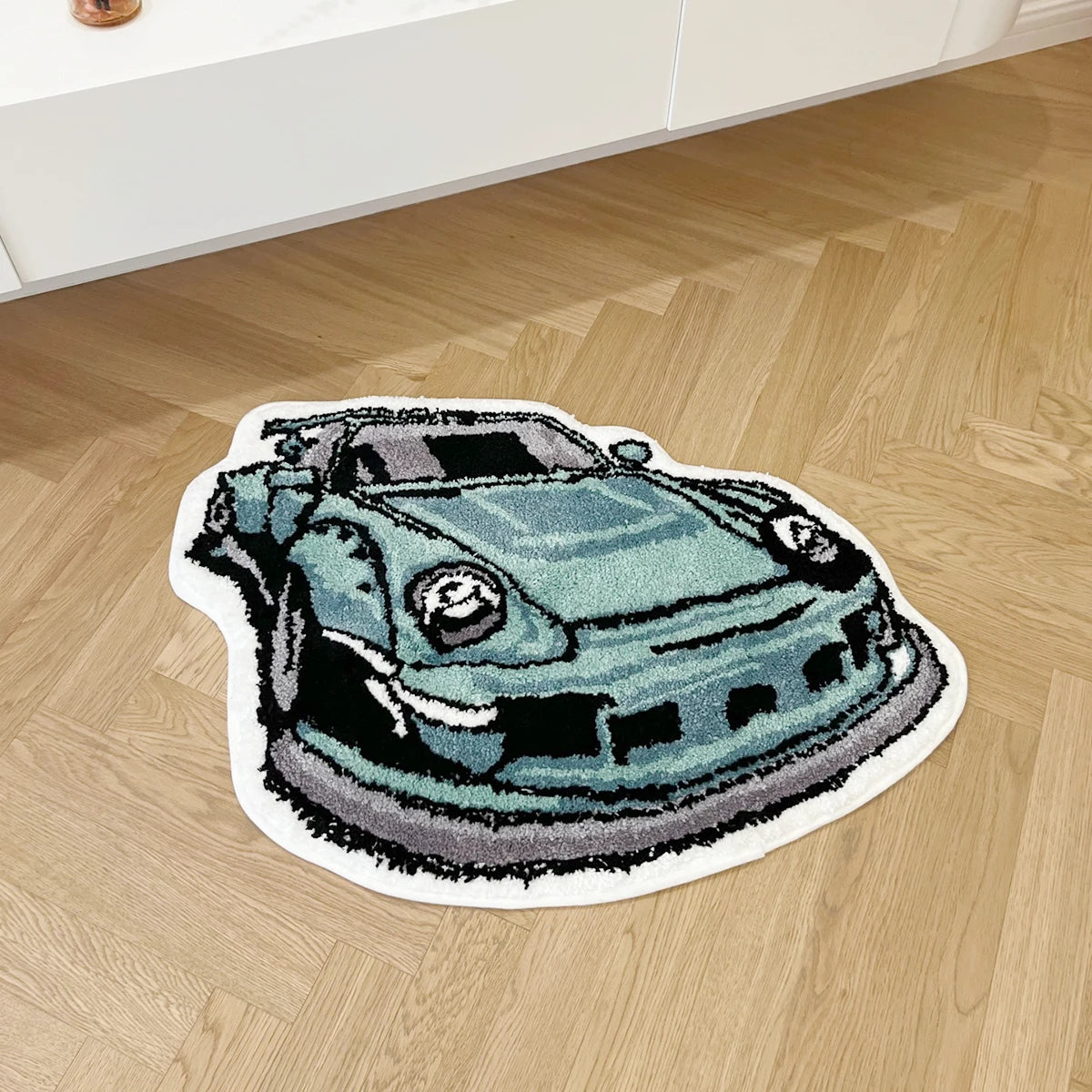 LAKEA Racing Car Shaped Tufted Non-Slip Rug
