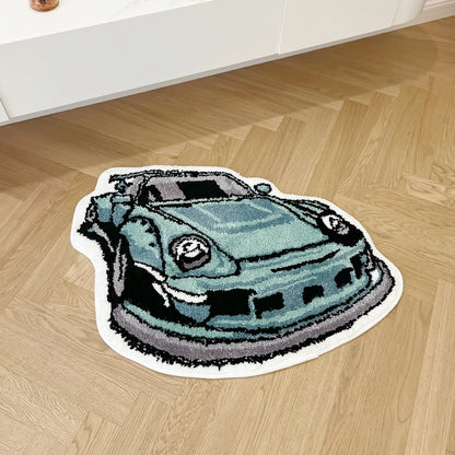 LAKEA Racing Car Shaped Tufted Non-Slip Rug