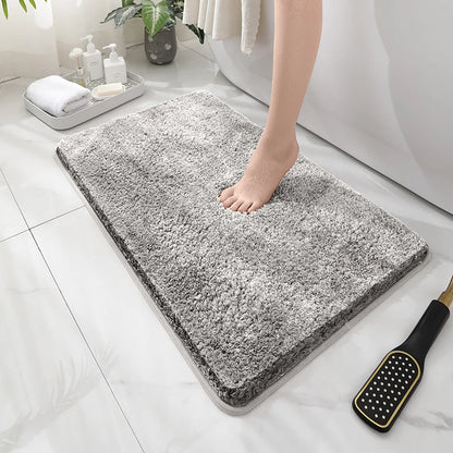 Soft Thick Plush Floor Mat Comfortable Non-Slip Water-Absorbent Carpet Bathroom Bedroom Living Room Home Decor