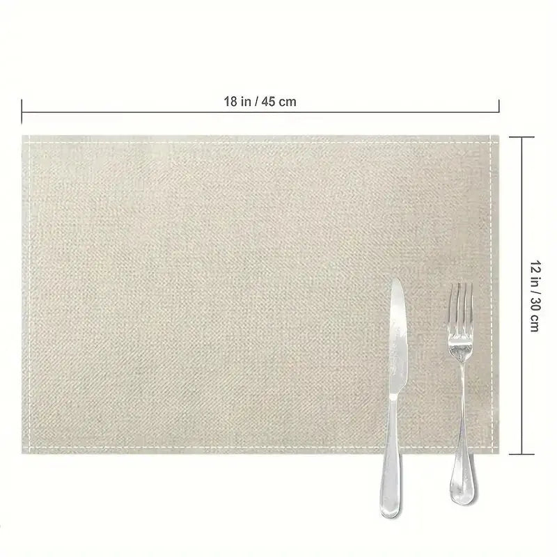 Retro Barn Wood Texture Polyester Placemat Set