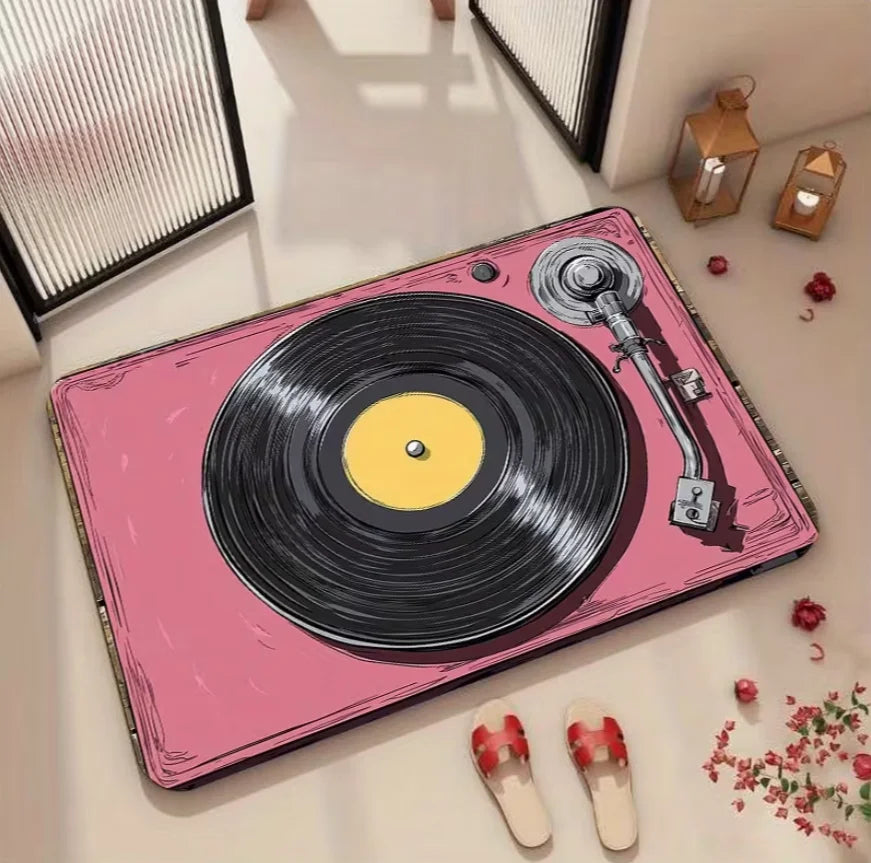 Cartoon Record Non-Slip Floor Mat