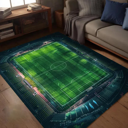 Soccer Stadium Sports Area Rug