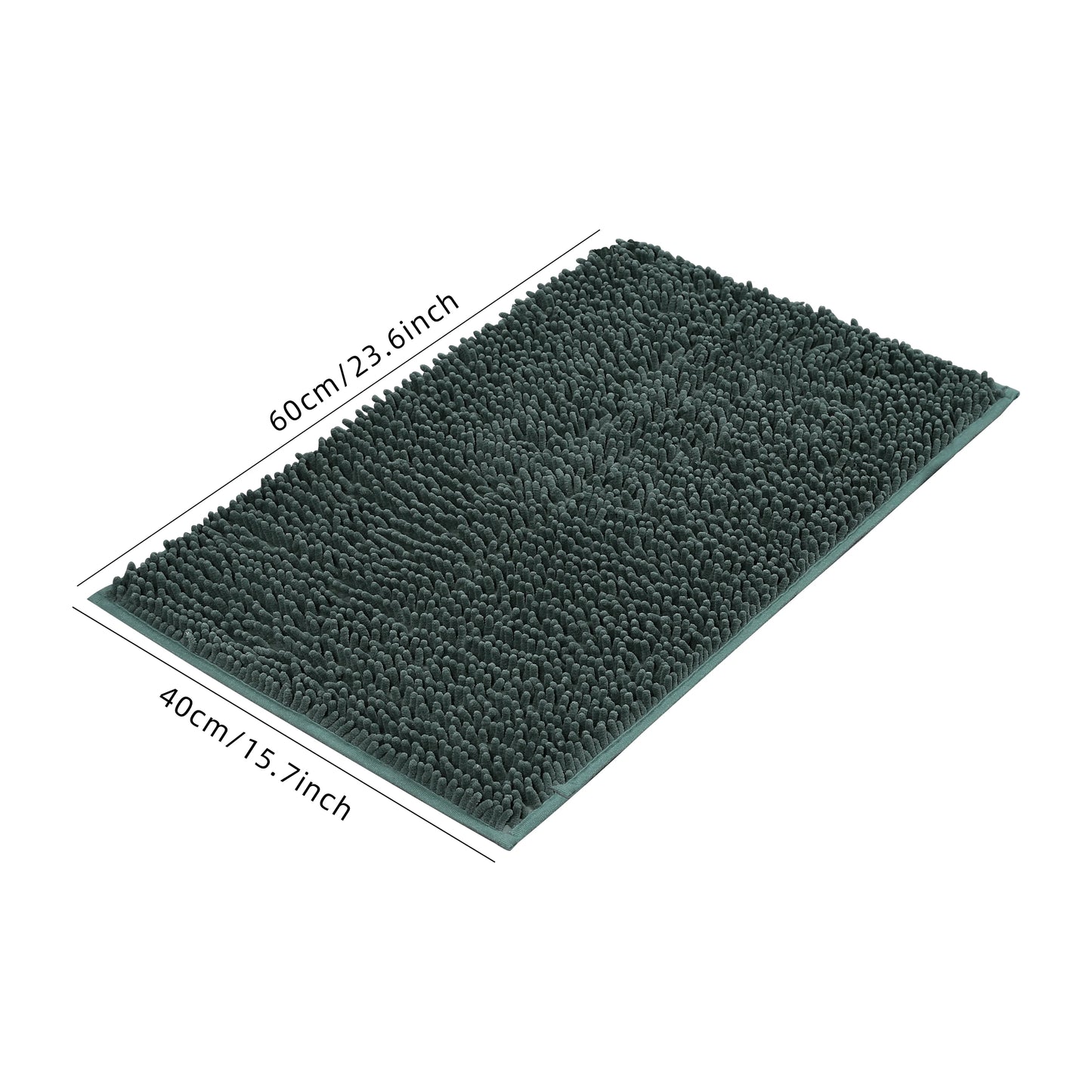 Chenille bath mat rectangular bath blanket fluffy soft carpet absorbent non-slip toilet mat bathroom decoration