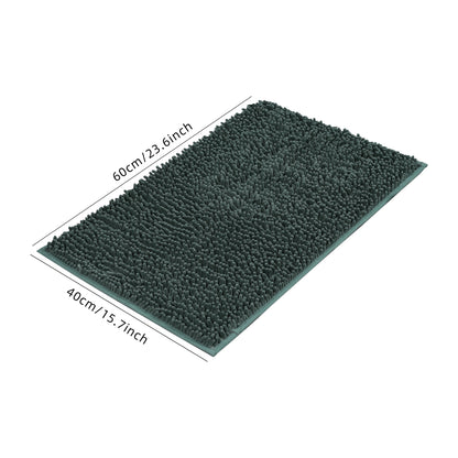 Chenille bath mat rectangular bath blanket fluffy soft carpet absorbent non-slip toilet mat bathroom decoration