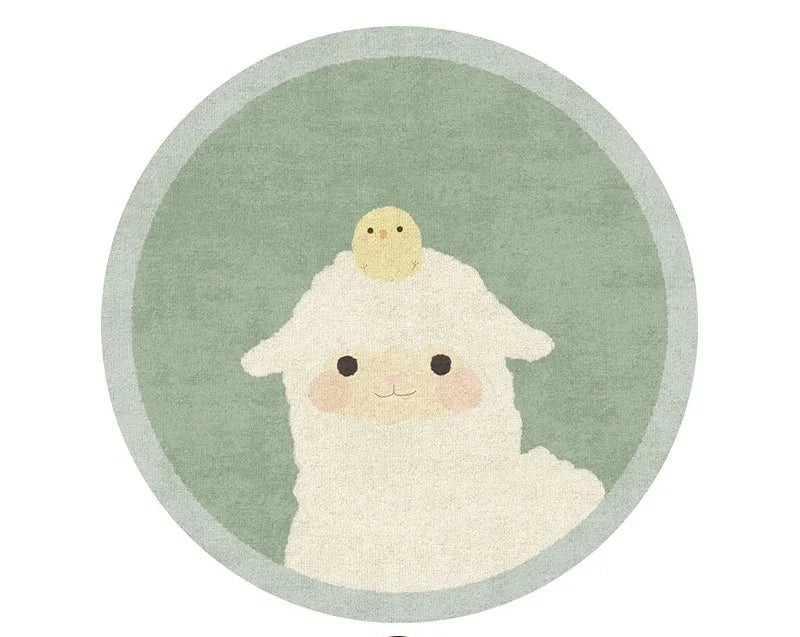 Cartoon Cute Round Non-Slip Area Rug