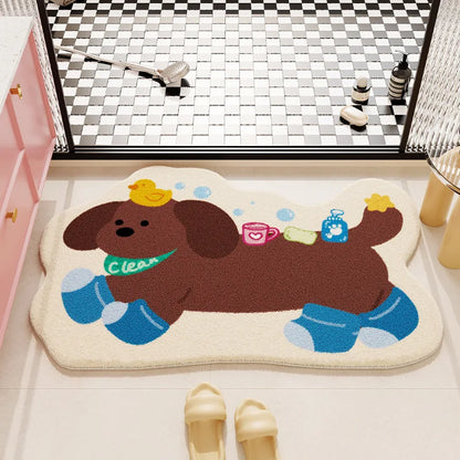 Imitation Cashmere Floor Mat Absorbent Non-Slip Dirt-Resistant Easy-Clean Door Mat