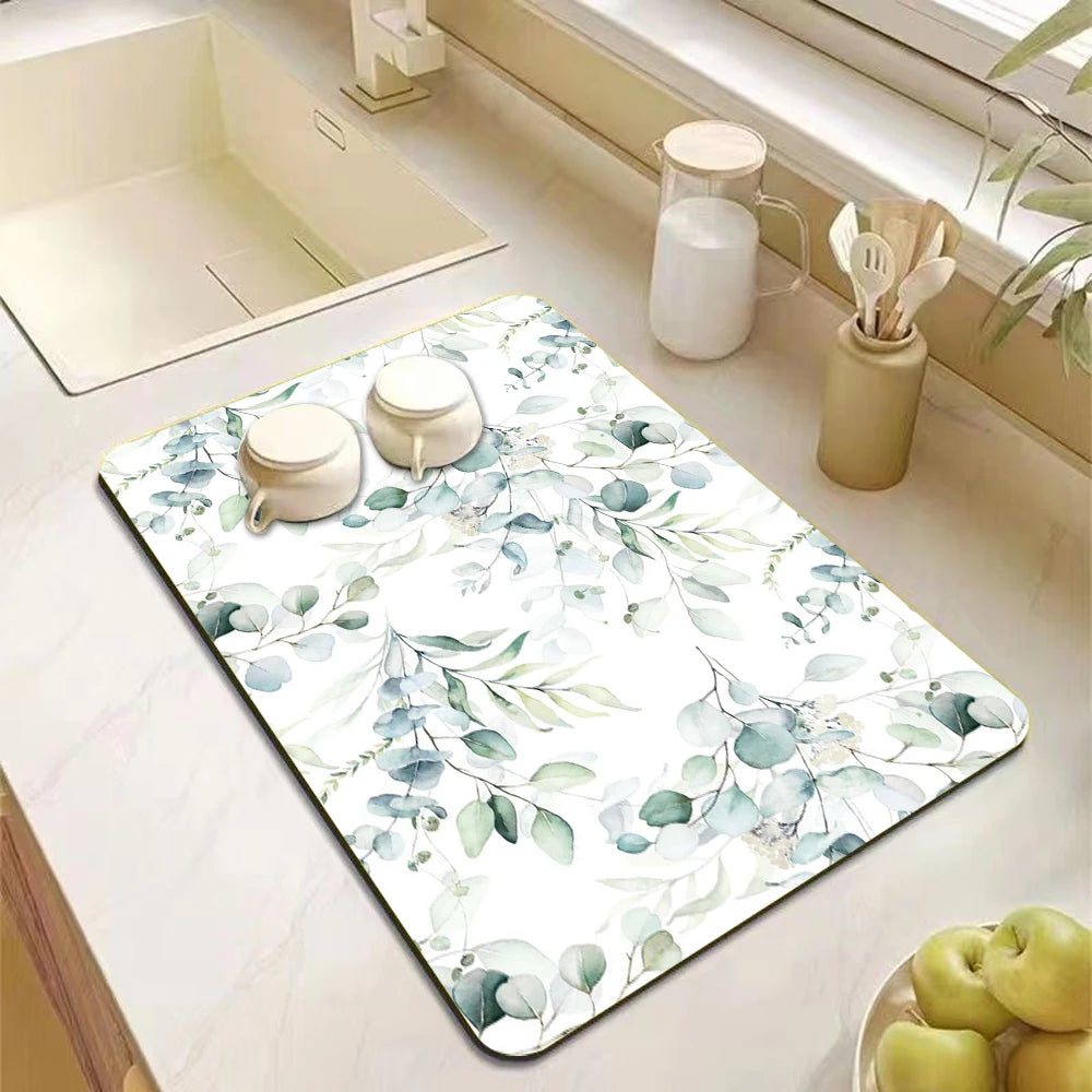 Eucalyptus Dish Drying Non-Slip Mat