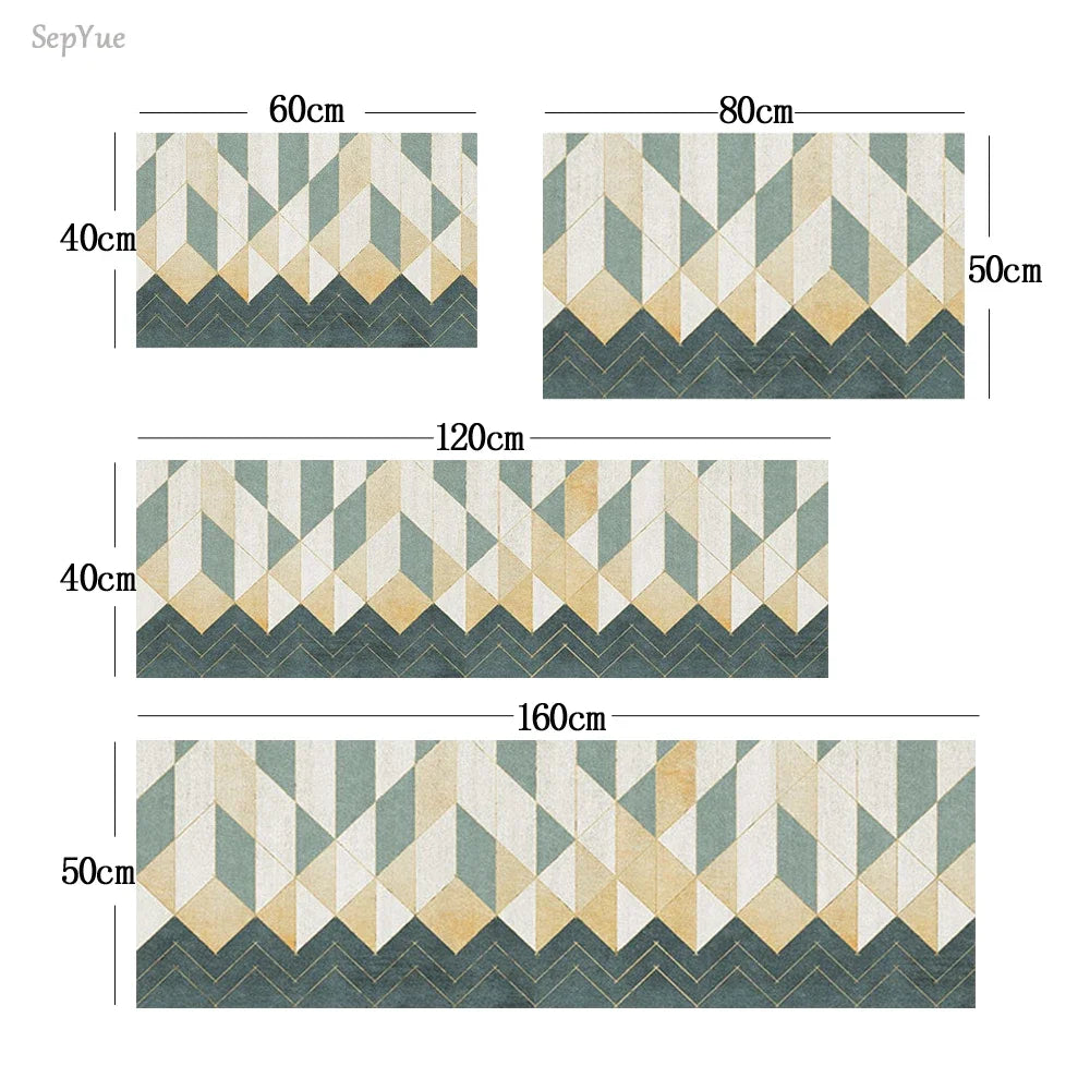 Wood Pattern Kitchen Mat Non-Slip Absorbent Long Rug Bedroom Living Room Hallway Balcony Entrance Doormat Floor Carpet Home Decor