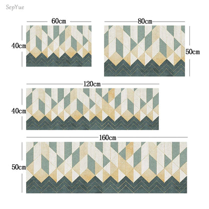Wood Pattern Kitchen Mat Non-Slip Absorbent Long Rug Bedroom Living Room Hallway Balcony Entrance Doormat Floor Carpet Home Decor