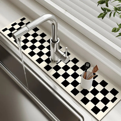 VIKAMA Diatomaceous Earth Absorbent Faucet Drain Mat