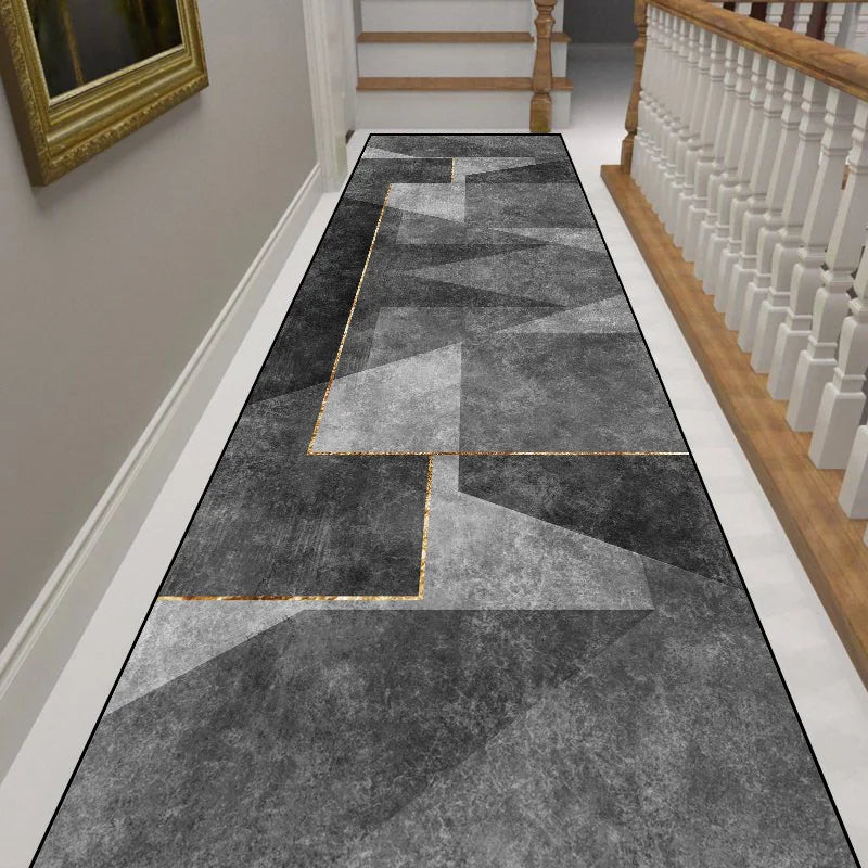 Modern Long Corridor Non-Slip Runner Rug