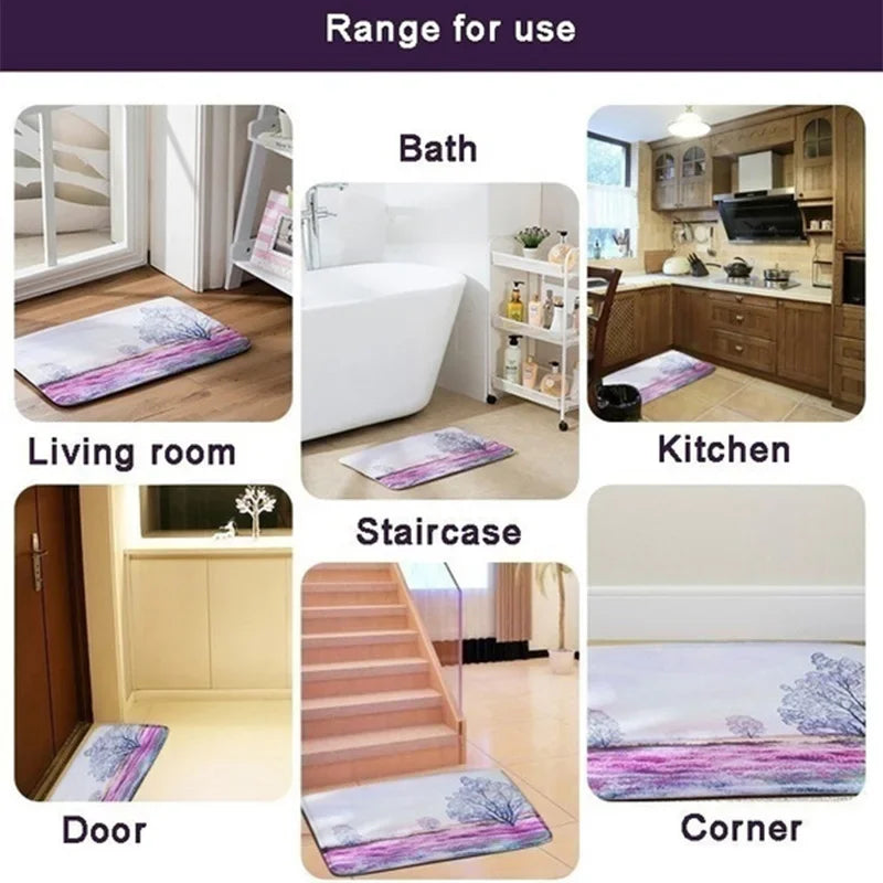 Wood Stripe Non-Slip Washable Welcome Doormat