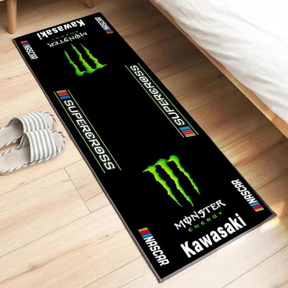 Kawasaki motorcycle anti-slip garage rug