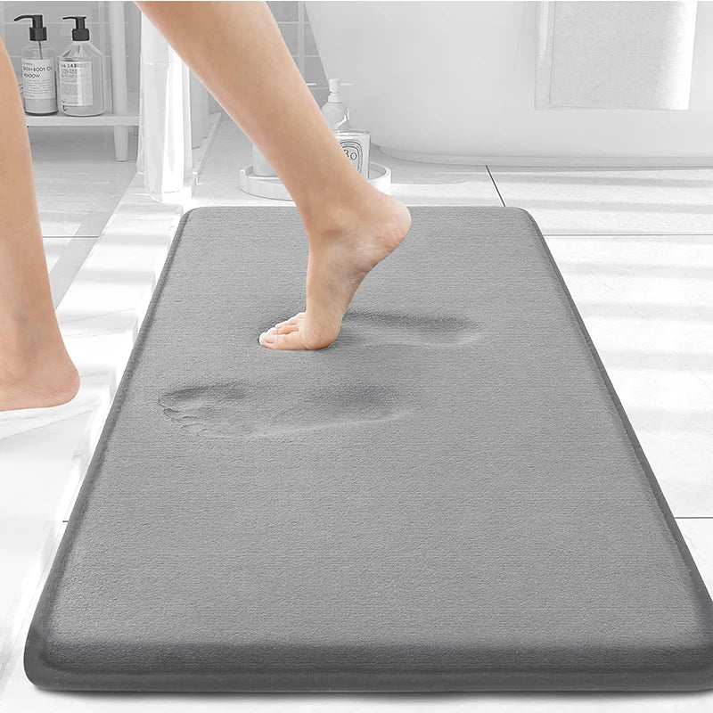 Olanly Silicone Memory Foam Non-Slip Bath Mat