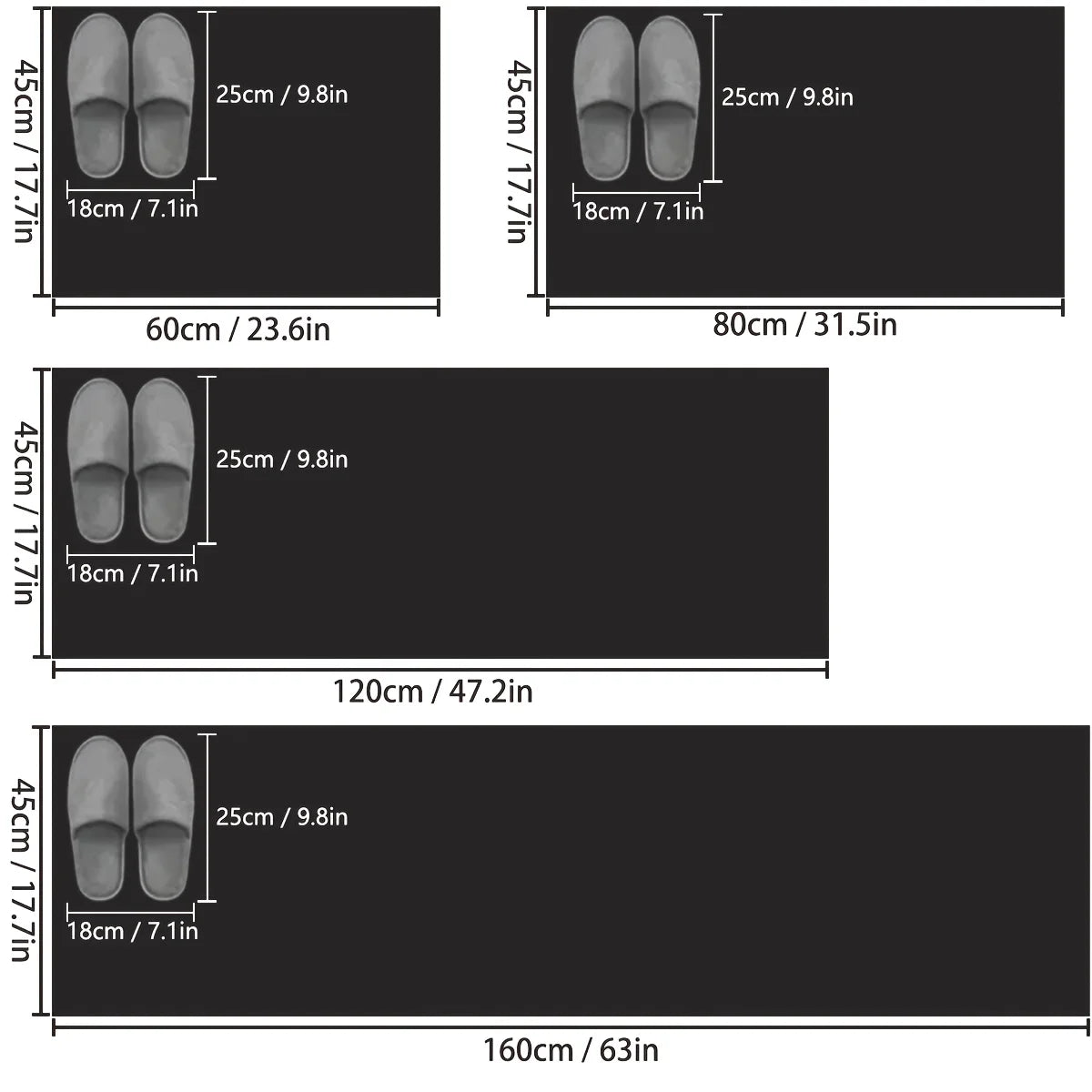 Simple Diatom Mud Non-Slip Kitchen Runner Mat
