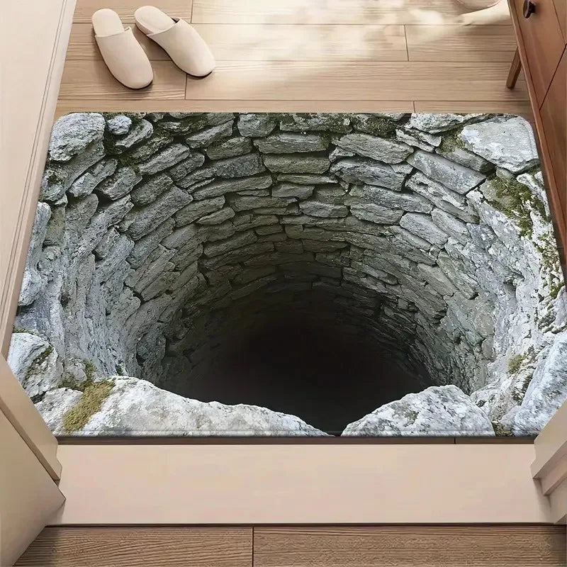 Cave Scenery Pattern Doormat Non-Slip Home Decor Rug Bedroom Living Room Kitchen Entrance Front Door Floor Mat