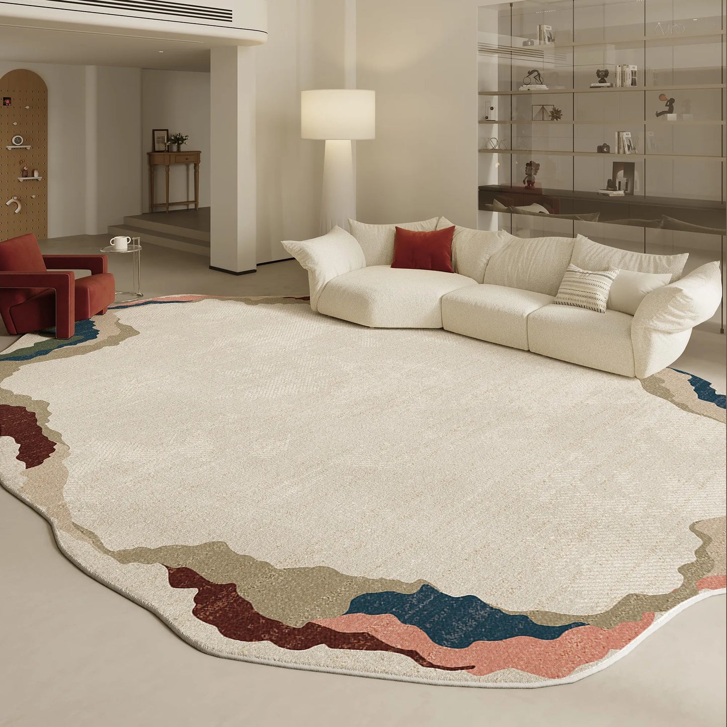 Modern Irregular Shape Fluffy Plush Area Rug