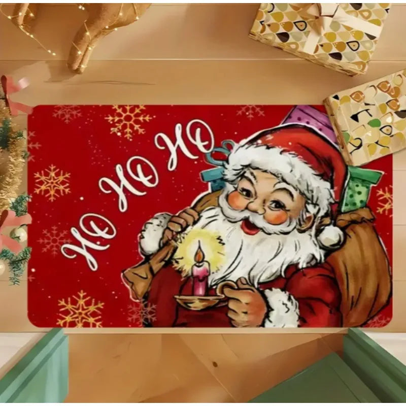 Santa Claus hohoho holiday door mat