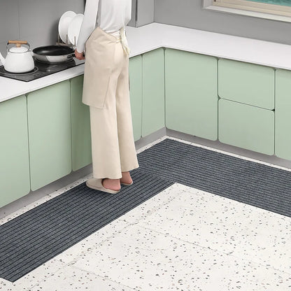 Modern Minimalist Square Floor Mat Durable Non-Slip Rubber Backing Stain & Fade Resistant Machine Washable Indoor Outdoor Rug