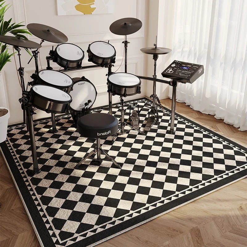 Modern Abstract Music Symbol Area Rug