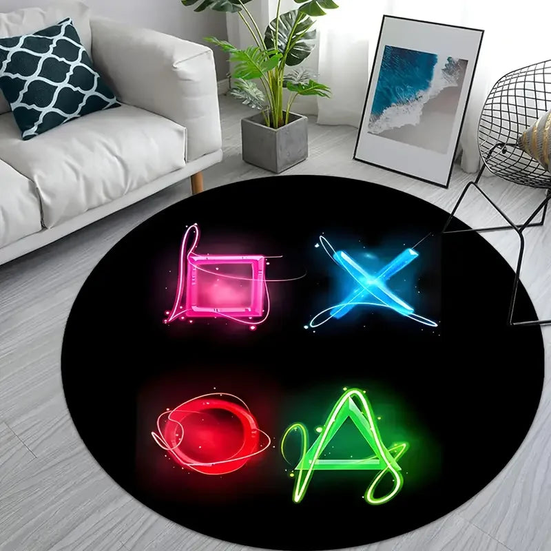 VIKAMA Gaming Controller Round Non-Slip Rug