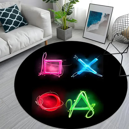 VIKAMA Gaming Controller Round Non-Slip Rug