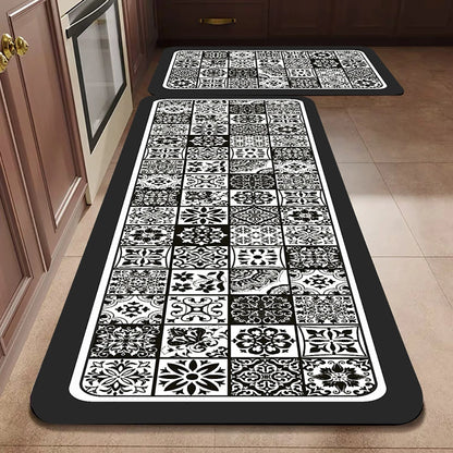 VIKAMA Kitchen Oil-Resistant Floor Mat Absorbent Quick-Dry Non-Slip Bathroom Doormat
