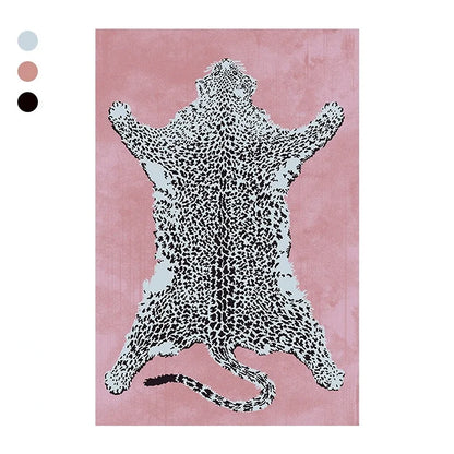 Light Luxury Leopard Print Plush Area Rug