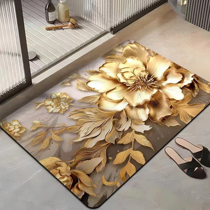 Quick-dry non-slip bath door mat