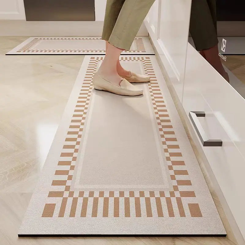 VIKAMA Diatomite Kitchen Mat Non-Slip Water & Oil Absorbent Floor Rug Bathroom Door Mat