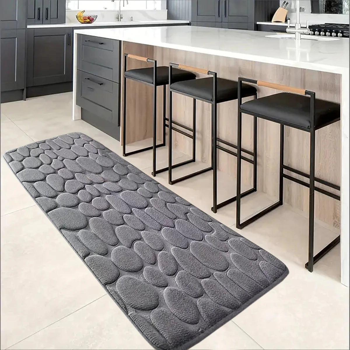 Large Size Kitchen Floor Mat Non-Slip Absorbent Machine Washable Soft Carpet
