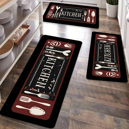 Kitchen Utensil & Spice “Bon Appétit” Area Rug
